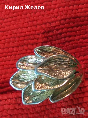 РАЗКОШЕН ФЛОРАЛЕН СРЕБЪРЕН ПРЪСТЕН СРЕБРО 925 с БЯЛА ПОЗЛАТА ХУДОЖЕСТВЕНА БИЖУТЕРСКА ИЗРАБОТКА 49297, снимка 10 - Пръстени - 49866081