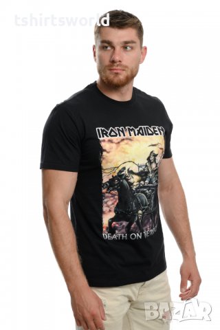 Нова тениска с дигитален печат на музикалната група IRON MAIDEN - Death on the road, снимка 6 - Тениски - 37696919