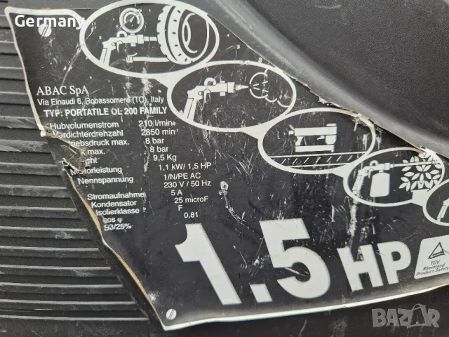 италянски компресор abac 24л., снимка 9 - Компресори - 49715541