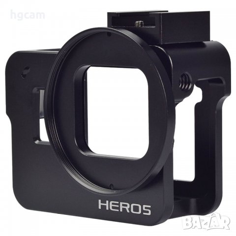 Рамка с UV филтър за GoPro Hero 5/6/7/NEW(2018), Алуминий, Черен, снимка 4 - Камери - 27778225