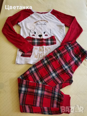 Детски пижами с дълъг ръкав размер 128 - 134
