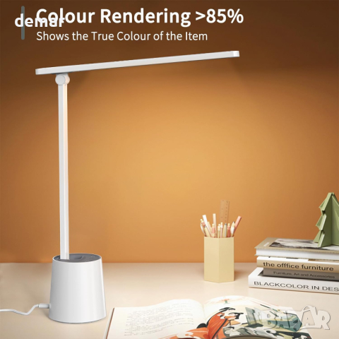 Настолна лампа LONGTOO, 9W димируема LED, 3 режима, 5 цветови температури, снимка 6 - Настолни лампи - 44894948