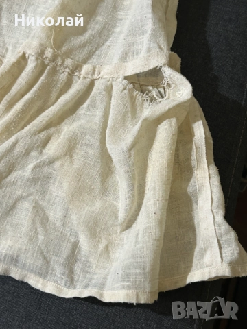 Стара Бродирана Кенарена Дамска Риза за Народна Носия, снимка 2 - Антикварни и старинни предмети - 52310736