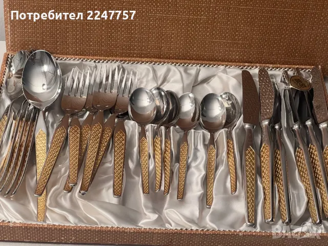 Луксозен комплект прибори 23 карата позлата