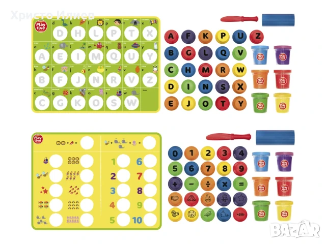 Комплект мек пластелин с аксесоари и печати моделин