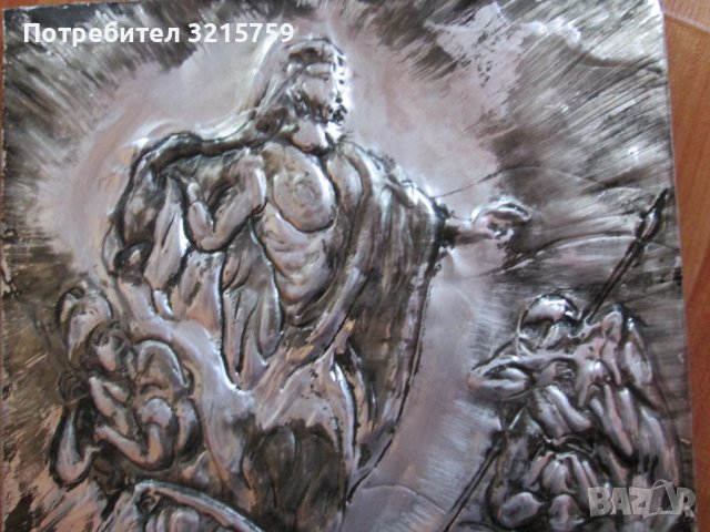 Авторски метален барелеф Херакъл, снимка 2 - Пана - 38550310