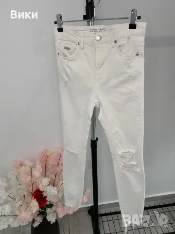 Бели дънки размер ХS, снимка 4 - Дънки - 49693002