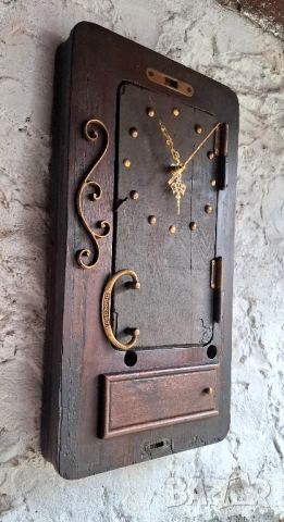 Дизайнерски Стенен Часовник с Тайно Отделение, снимка 3 - Антикварни и старинни предмети - 53445990