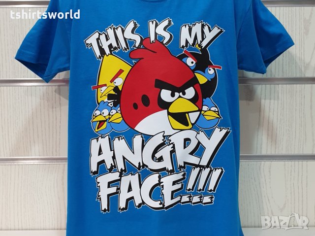 Нова детска тениска с трансферен печат Angry Birds, снимка 2 - Детски тениски и потници - 32607650