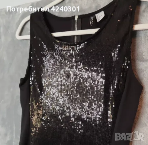 Къса черна рокля H&M, снимка 6 - Рокли - 47316253