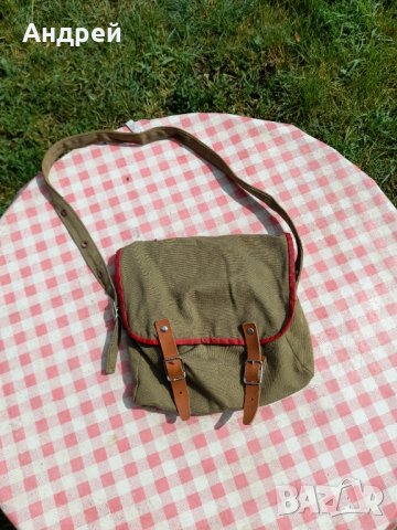 Стара брезентова чанта #6, снимка 2 - Антикварни и старинни предмети - 33186161