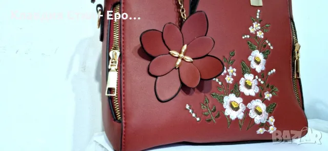 🎀 Нови красиви дамски чанти с цветя, снимка 4 - Чанти - 48127415