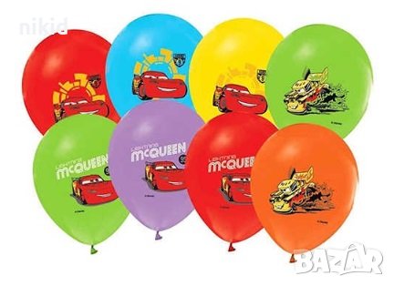 Макуин маккуин McQueen cars колите Обикновен надуваем латекс латексов балон парти хелий или газ, снимка 2 - Други - 23072889