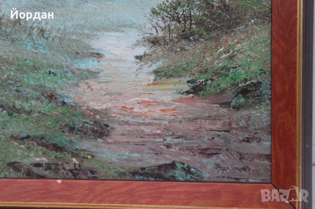 Картина масло върху шперплат, снимка 7 - Антикварни и старинни предмети - 43367117