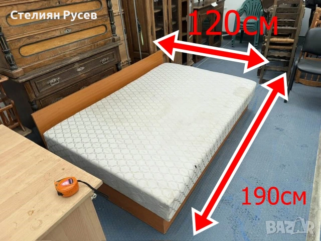 1301   легло с матрак от дърво 190/120см цена 80 евро  или 156,47 лвсмр -190см / 120см широко -еднол