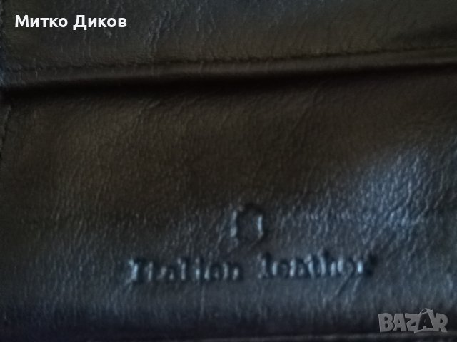 Портфейл естествена кожа Италиан Лийда №3 110х92мм, снимка 3 - Портфейли, портмонета - 43560633