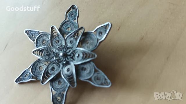 Възрожденски, филигран,накит,19в,копче,бутон,бодка,брошка , снимка 5 - Антикварни и старинни предмети - 50586412