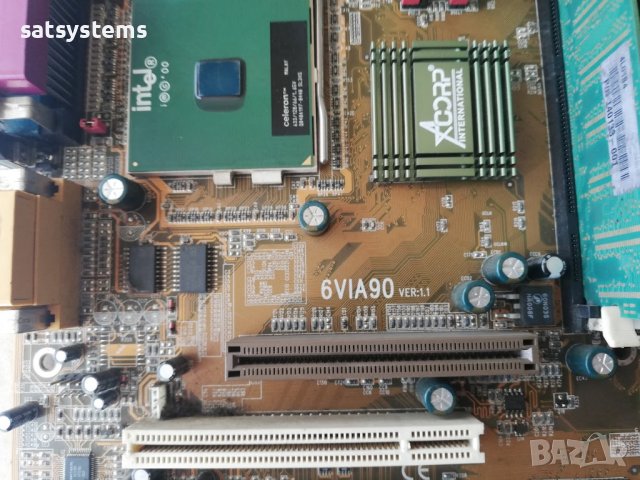 Дънна платка Acorp 6VIA90A1 Socket 370 CPU+FAN+RAM, снимка 5 - Дънни платки - 43603680