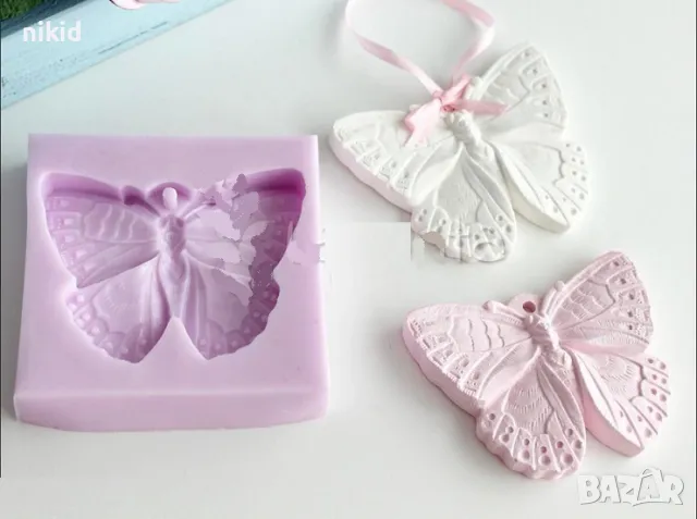 Голяма пеперуда с дупка за висулка силиконов молд форма фондан шоколад гипс смола декор