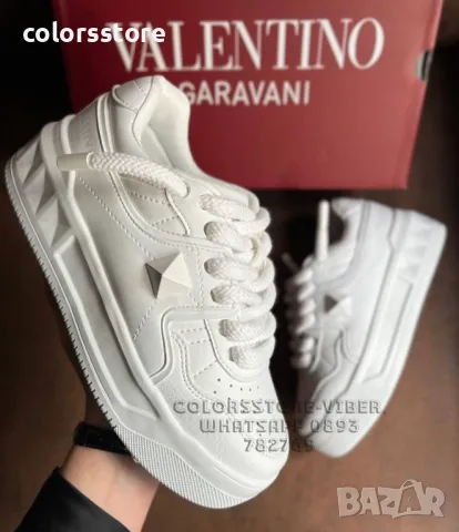 Мъжки бели кецове  Valentino-BR7E, снимка 3 - Маратонки - 47482255