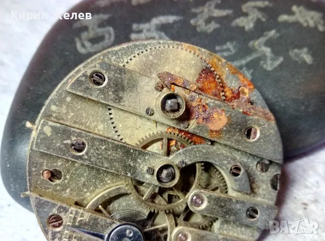 МЕХАНИЗЪМ от СТАР РЯДЪК МОДЕЛ ШВЕЙЦАРСКИ ДЖОБЕН ЧАСОВНИК с РИМСКИ ПОРЦЕЛАНОВ ЦИФЕРБЛАТ 49654, снимка 6 - Джобни - 48623568