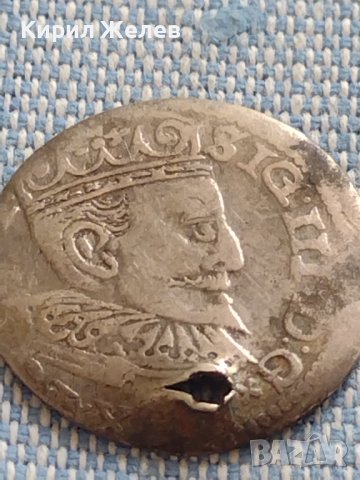 Сребърна монета 3 Гроша 1596г. Сигизмунд трети Рига 13697, снимка 5 - Нумизматика и бонистика - 42930117