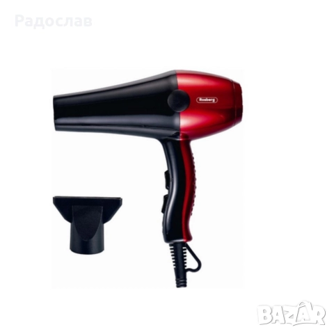 Сешоар Rosberg 2000W – Бързо сушене, прецизен контрол и надеждна защита всеки ден.