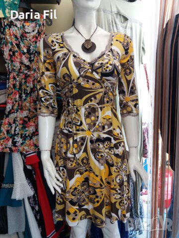 Рокля в жълти цветове, снимка 1