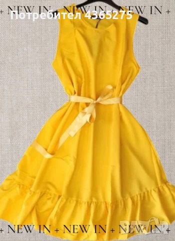 Нов модел летни рокли с коланче 💕S M L XL ☺️Най-ниска цена 🍀дължина до коляното-100см.✅26лв, снимка 2 - Рокли - 50454688