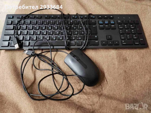 Клавиатура и оптична мишка Dell, отлично състояние, снимка 1