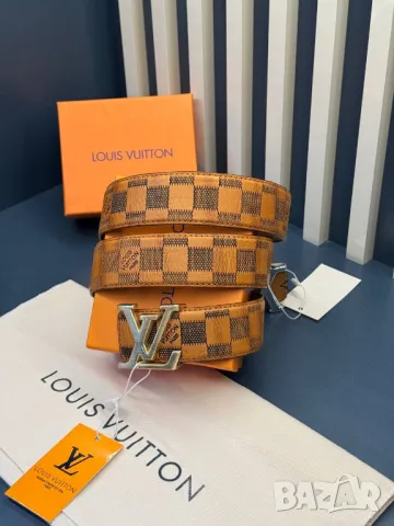 колани от естествена кожа в кутия louis vuitton 4см, снимка 8 - Колани - 50416727