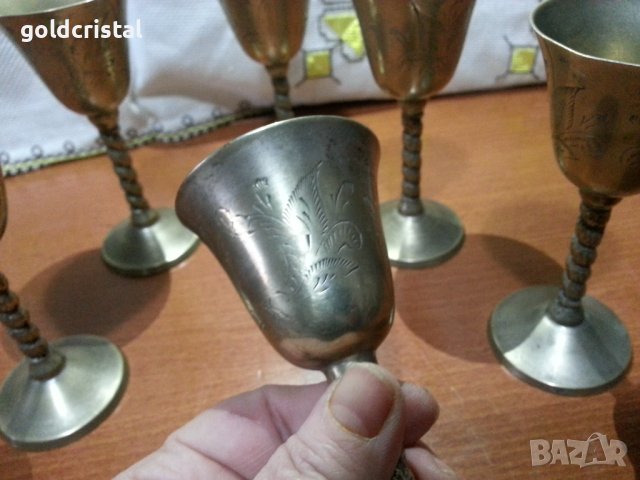 Метални чаши за ракия бронз месинг , снимка 9 - Антикварни и старинни предмети - 43899514
