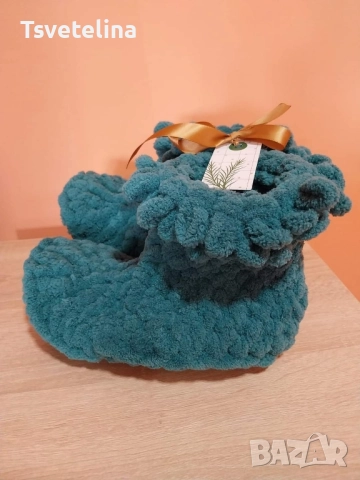 Домашни ботушки Пуфи, снимка 6 - Пантофи - 52435832