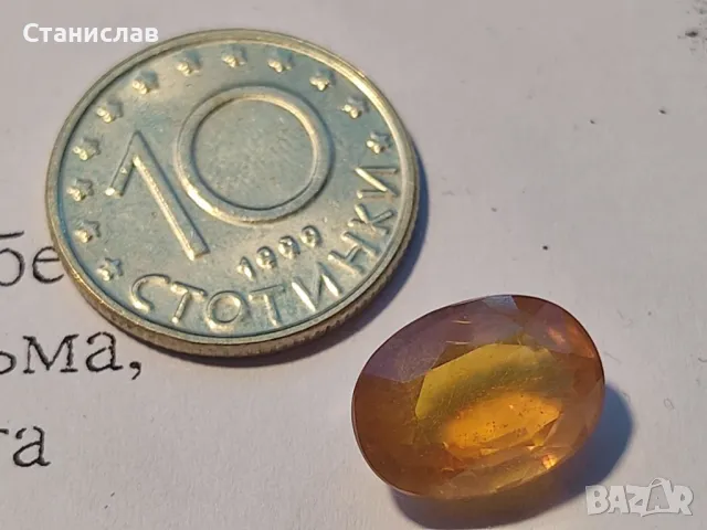 Естествен жълт сапфир 6.50 кт., снимка 5 - Други - 44650414