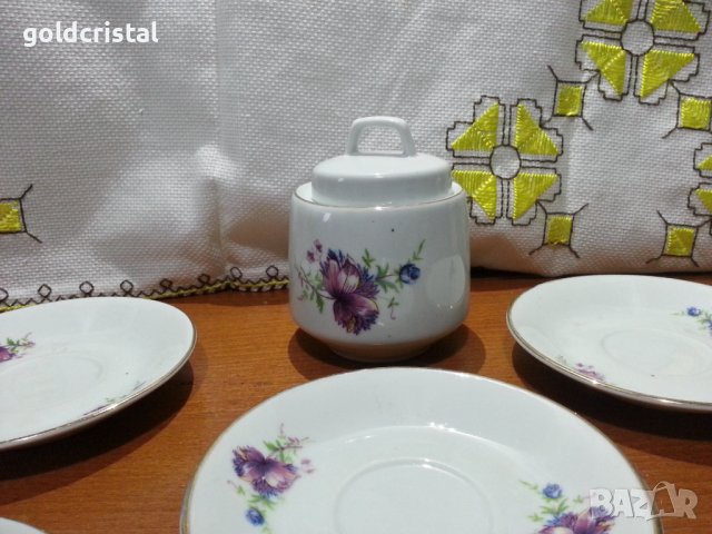 Стар български порцелан чинийки захарница , снимка 6 - Антикварни и старинни предмети - 43900542
