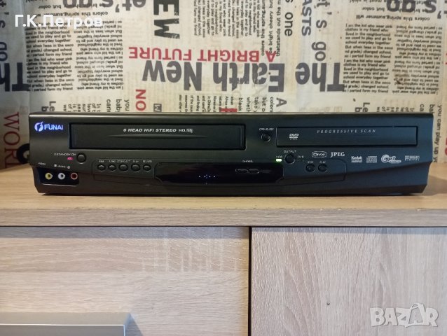 "Funai"D8A-A4110DB.Видео Плеяр (6-Head)Hi-Fi Stereo и ДВД-плеяр(комбо), снимка 1 - Плейъри, домашно кино, прожектори - 44001443