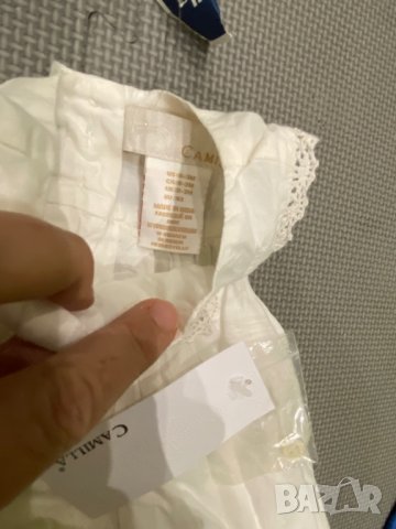 Нова рокля памук с бродерия 0-3м, снимка 2 - Бебешки рокли - 28494527