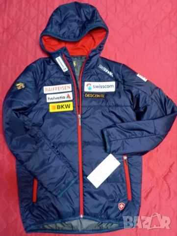 Мъжко тънко пухено ски яке размер 48/М - Descente Швейцарски ски отбор