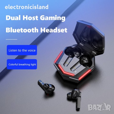 Безжични bluetooth геймърски слушалки KS06 TWS  Bluetooth 5.0, Шумопотискащи, музика, спорт, снимка 3 - Безжични слушалки - 37405936