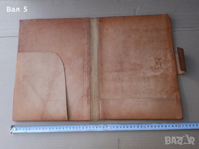 Стара папка - естествена кожа, снимка 5 - Антикварни и старинни предмети - 53153048