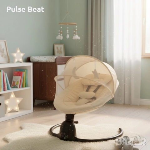 Интелигентен бебешки шезлонг с Bluetooth, дистанционно управление и автоматично люлеене, снимка 4 - Детски шезлонги - 52404992