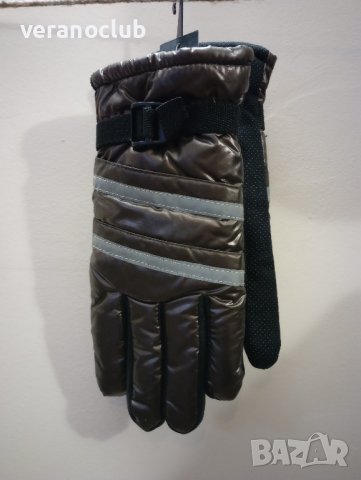 Мъжки зимни шушлякови ръкавици Кафяви XL, снимка 2 - Ръкавици - 43750692