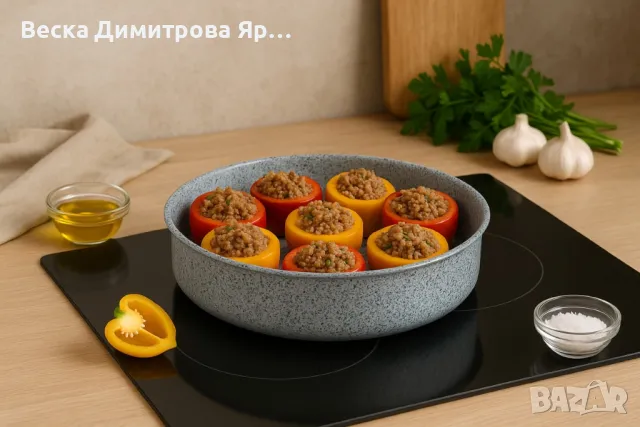 Тава Voltz Siena, Кръгла, Мраморно каменно керамично покритие, алуминий, снимка 4 - Съдове за готвене - 50198194