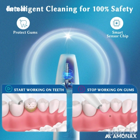 Ултразвуков уред за премахване на плака – инструмент за почистване на зъби и ретейнери у дома, снимка 5 - Други - 53054410