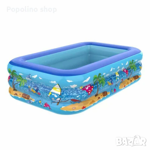 Голям удебелен надуваем басейн за дома – идеален за бебета, деца и възрастни., снимка 1
