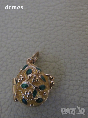 Фино дамско колие с висулка- Яйце Фаберже, ново, снимка 2 - Колиета, медальони, синджири - 53089325