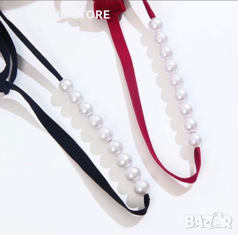 Дамски прашки панделка с перли, снимка 3 - Бельо - 43576006