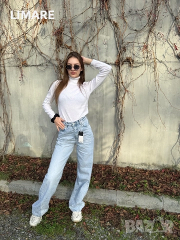 Светли дънки с камъчета, снимка 2 - Дънки - 53099325