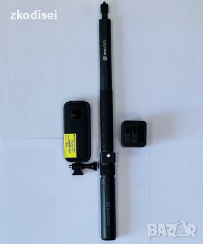 Екшън камера INSTA360 ONE X със селфи стик и 3 бр. батерий, снимка 1 - Камери - 37304319