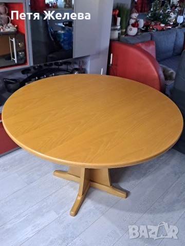 Къгла трапезна маса от дърво/масив- Австрия , снимка 12 - Маси - 53128785